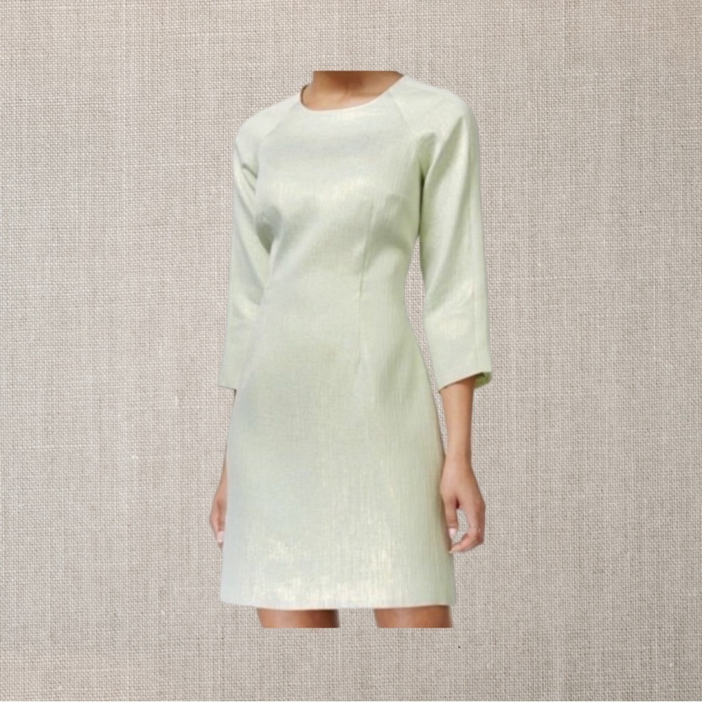 Rachel Rachel Roy Metallic Jacquard Mint Sheath Dress NWT Size 2